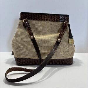 Vintage Excellent Condition Brahmin Bag Brown Basket Weave Design